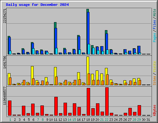Daily usage for December 2024