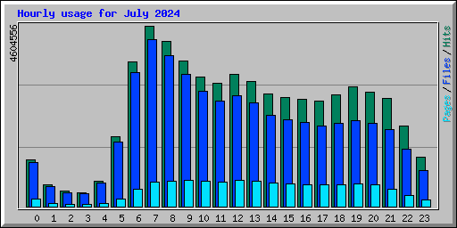 Hourly usage for July 2024