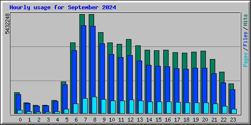 Hourly usage for September 2024